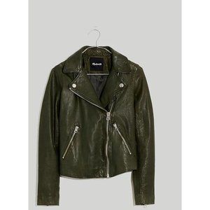 Madewell Olive Leather Jacket